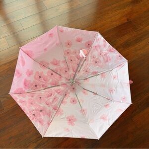 Shiseido Pink Cosmetic Bag + Matching Umbrella Set